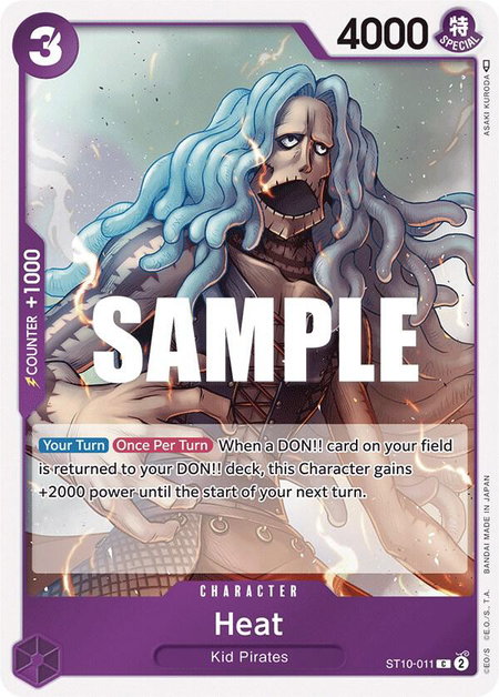 Heat - Ultra Deck: The Three Captains One Piece trading card