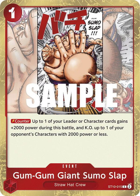 Gum-Gum Giant Sumo Slap - Ultra Deck: The Three Captains One Piece trading card
