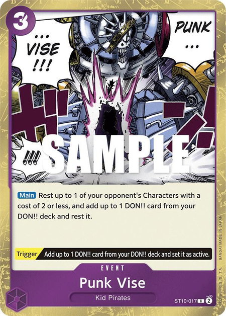 Punk Vise - Ultra Deck: The Three Captains One Piece trading card