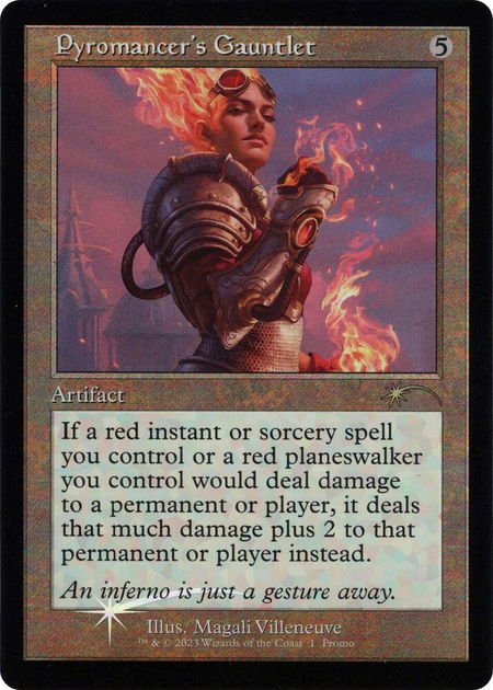 Pyromancer's Gauntlet (Retro Frame) - Media Promos Magic: The Gathering trading card