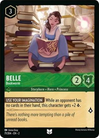 Belle - Bookworm - Rise of the Floodborn (2) #71/204 - Uncommon Disney Lorcana Trading Card