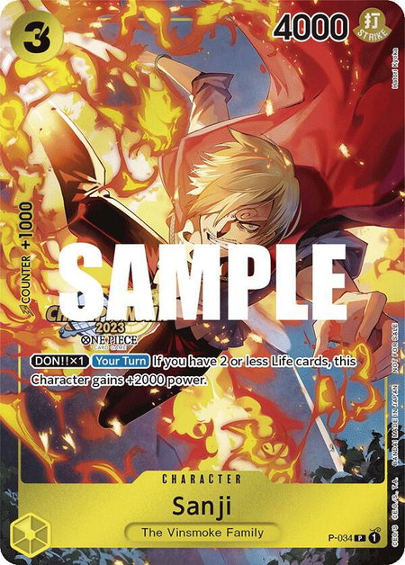 Sanji (CS 2023 Event Pack) - One Piece Promotion Cards One Piece trading card