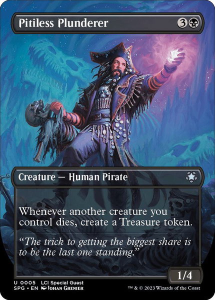 Pitiless Plunderer (Borderless) trading card from Special Guests Pitiless Plunderer (Borderless) - Special Guests Magic: The Gathering trading card