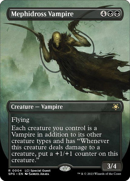 Mephidross Vampire (Borderless) trading card from Special Guests Mephidross Vampire (Borderless) - Special Guests Magic: The Gathering trading card