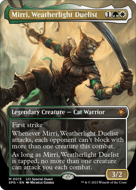 Mirri, Weatherlight Duelist (Borderless) - Special Guests Magic: The Gathering trading card