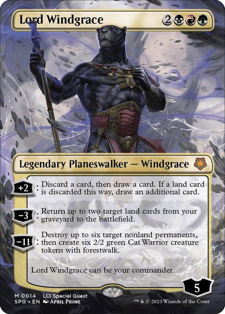 Lord Windgrace (Borderless) - Special Guests Magic: The Gathering trading card