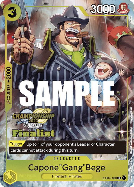 Capone"Gang"Bege (CS 2023 Top Players Pack) [Finalist] - One Piece Promotion Cards One Piece trading card