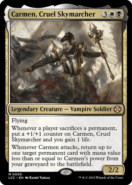 Carmen, Cruel Skymarcher - Commander: The Lost Caverns of Ixalan Magic: The Gathering trading card