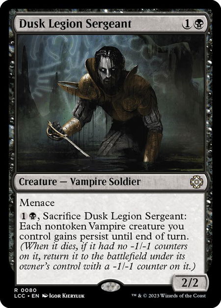 Dusk Legion Sergeant - Commander: The Lost Caverns of Ixalan Magic: The Gathering trading card