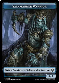 Salamander Warrior // Shapeshifter Double-Sided Token - Commander: The Lost Caverns of Ixalan (LCC) #4 // 1 - Token Magic: The Gathering Trading Card