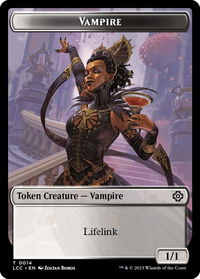 Vampire (0014) // Vampire Demon Double-Sided Token - Commander: The Lost Caverns of Ixalan (LCC) #14 // 15 - Token Magic: The Gathering Trading Card