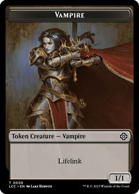 Vampire (0006) // Vampire Demon Double-Sided Token - Commander: The Lost Caverns of Ixalan (LCC) #6 // 15 - Token Magic: The Gathering Trading Card