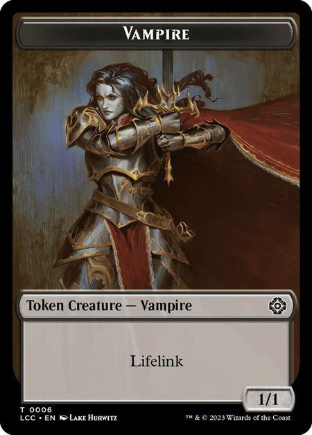 Vampire (0006) // Vampire Demon Double-Sided Token - Commander: The Lost Caverns of Ixalan Magic: The Gathering trading card