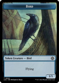 Bird // Merfolk (0003) Double-Sided Token - Commander: The Lost Caverns of Ixalan (LCC) #2 // 3 - Token Magic: The Gathering Trading Card