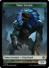 Frog Lizard // Merfolk (0003) Double-Sided Token - Commander: The Lost Caverns of Ixalan (LCC) #13 // 3 - Token Magic: The Gathering Trading Card