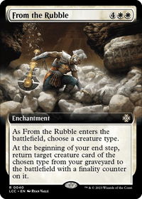 From the Rubble (Extended Art) - Commander: The Lost Caverns of Ixalan (LCC) #40 - Rare Magic: The Gathering Trading Card