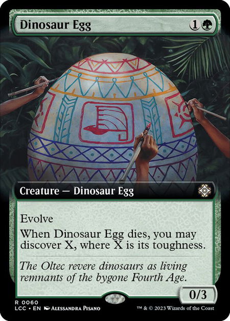 Dinosaur Egg (Extended Art) - Commander: The Lost Caverns of Ixalan Magic: The Gathering trading card