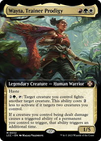 Wayta, Trainer Prodigy (Extended Art) - Commander: The Lost Caverns of Ixalan (LCC) #32 - Mythic Magic: The Gathering Trading Card