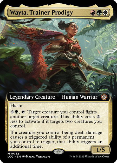Wayta, Trainer Prodigy (Extended Art) - Commander: The Lost Caverns of Ixalan Magic: The Gathering trading card