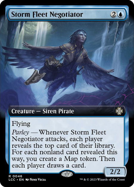 Storm Fleet Negotiator (Extended Art) - Commander: The Lost Caverns of Ixalan Magic: The Gathering trading card