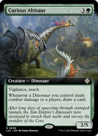 Curious Altisaur (Extended Art) - Commander: The Lost Caverns of Ixalan (LCC) #58 - Rare Magic: The Gathering Trading Card