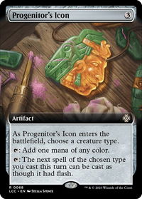Progenitor's Icon (Extended Art) - Commander: The Lost Caverns of Ixalan (LCC) #68 - Rare Magic: The Gathering Trading Card