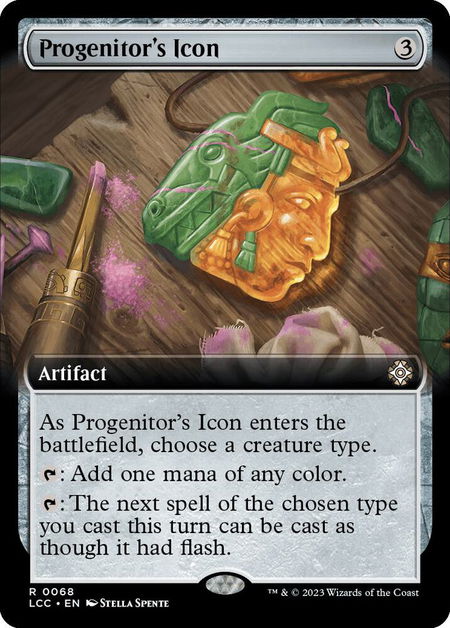 Progenitor's Icon (Extended Art) - Commander: The Lost Caverns of Ixalan Magic: The Gathering trading card