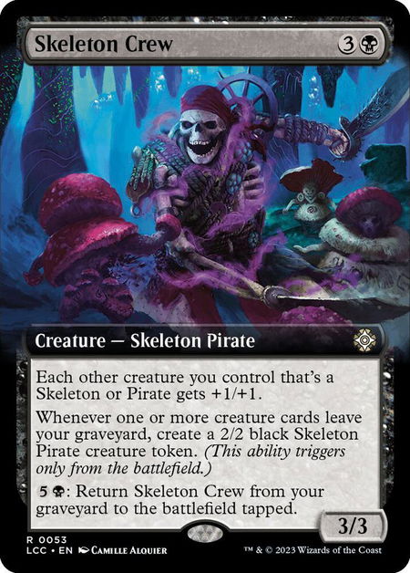 Skeleton Crew (Extended Art) - Commander: The Lost Caverns of Ixalan Magic: The Gathering trading card