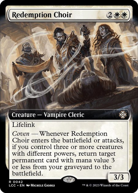 Redemption Choir (Extended Art) - Commander: The Lost Caverns of Ixalan Magic: The Gathering trading card