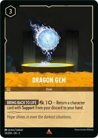 Dragon Gem - Rise of the Floodborn (2) #33/204 - Rare Disney Lorcana Trading Card