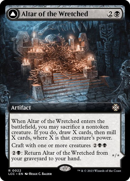 Altar of the Wretched (Extended Art) - Commander: The Lost Caverns of Ixalan Magic: The Gathering trading card