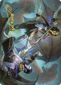 Huatli's Final Strike Art Card (Gold-Stamped Signature) - Art Series: The Lost Caverns of Ixalan (ASLCI) #28 - Special Magic: The Gathering Trading Card