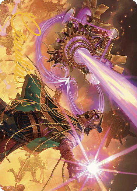 Cosmium Blast Art Card (Gold-Stamped Signature) - Art Series: The Lost Caverns of Ixalan Magic: The Gathering trading card