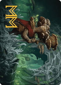 Tendril of the Mycotyrant Art Card (Gold-Stamped Signature) - Art Series: The Lost Caverns of Ixalan (ASLCI) #31 - Special Magic: The Gathering Trading Card