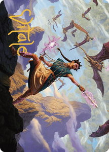 Warden of the Inner Sky Art Card (Gold-Stamped Signature) - Art Series: The Lost Caverns of Ixalan (ASLCI) #7 - Special Magic: The Gathering Trading Card