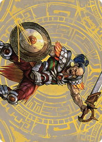 Inti, Seneschal of the Sun Art Card (Gold-Stamped Signature) - Art Series: The Lost Caverns of Ixalan (ASLCI) #47 - Special Magic: The Gathering Trading Card