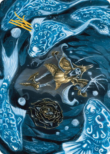 Eaten by Piranhas Art Card (Gold-Stamped Signature) - Art Series: The Lost Caverns of Ixalan Magic: The Gathering trading card
