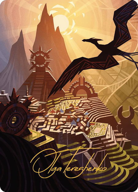 Plains Art Card (Gold-Stamped Signature) - Art Series: The Lost Caverns of Ixalan Magic: The Gathering trading card