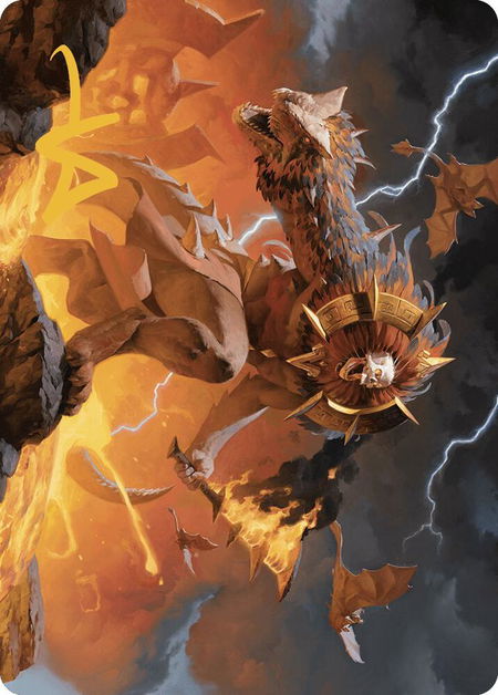 Ojer Axonil, Deepest Might Art Card (Gold-Stamped Signature) - Art Series: The Lost Caverns of Ixalan Magic: The Gathering trading card