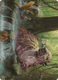 Basking Capybara Art Card - Art Series: The Lost Caverns of Ixalan (ASLCI) #22 - Special Magic: The Gathering Trading Card