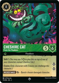 Cheshire Cat - From the Shadows - Rise of the Floodborn (2) #75/204 - Super Rare Disney Lorcana Trading Card