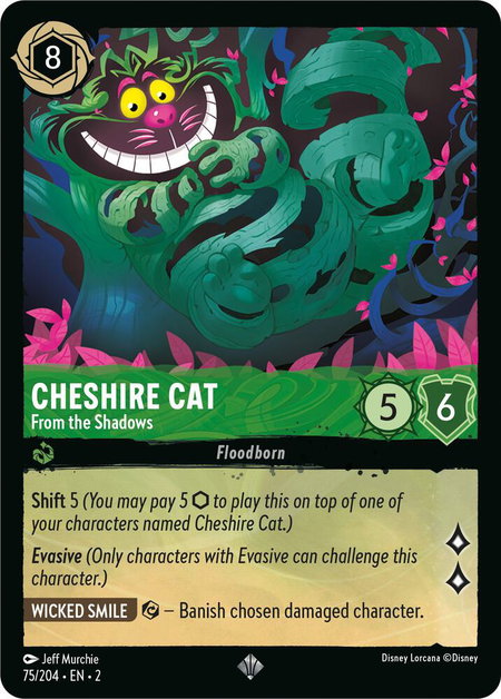Cheshire Cat - From the Shadows - Rise of the Floodborn Disney Lorcana trading card