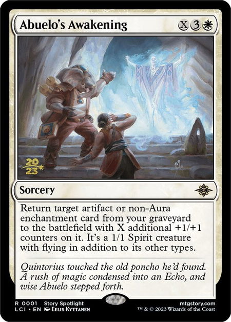 Abuelo's Awakening - Prerelease Cards Magic: The Gathering trading card