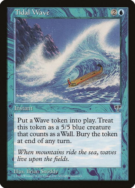 Tidal Wave - Mirage Magic: The Gathering trading card