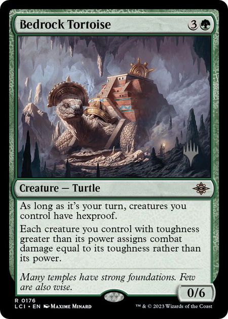 Bedrock Tortoise trading card from Promo Pack: The Lost Caverns of Ixalan Bedrock Tortoise - Promo Pack: The Lost Caverns of Ixalan Magic: The Gathering trading card