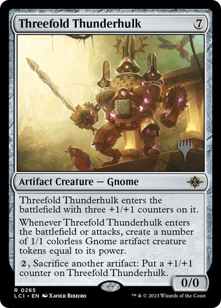 Threefold Thunderhulk trading card from Promo Pack: The Lost Caverns of Ixalan Threefold Thunderhulk - Promo Pack: The Lost Caverns of Ixalan Magic: The Gathering trading card