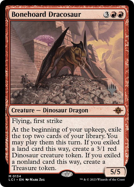 Bonehoard Dracosaur trading card from Promo Pack: The Lost Caverns of Ixalan Bonehoard Dracosaur - Promo Pack: The Lost Caverns of Ixalan Magic: The Gathering trading card
