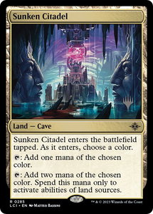 Sunken Citadel - Promo Pack: The Lost Caverns of Ixalan (PPLCI) #285p - Rare Magic: The Gathering Trading Card