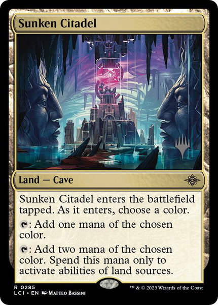 Sunken Citadel trading card from Promo Pack: The Lost Caverns of Ixalan Sunken Citadel - Promo Pack: The Lost Caverns of Ixalan Magic: The Gathering trading card