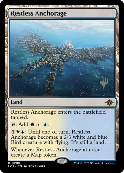 Restless Anchorage trading card from Promo Pack: The Lost Caverns of Ixalan Restless Anchorage - Promo Pack: The Lost Caverns of Ixalan Magic: The Gathering trading card